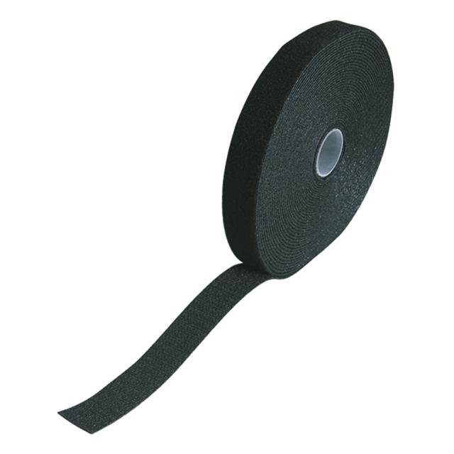 Opaska kablowa na rzepę w rolce czarna   10m x 20mm*