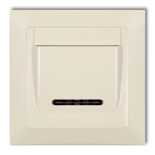 DECO Łącznik hotelowy z ramką uniwersalną pojedynczą z tworzywa DECO Soft beżowy