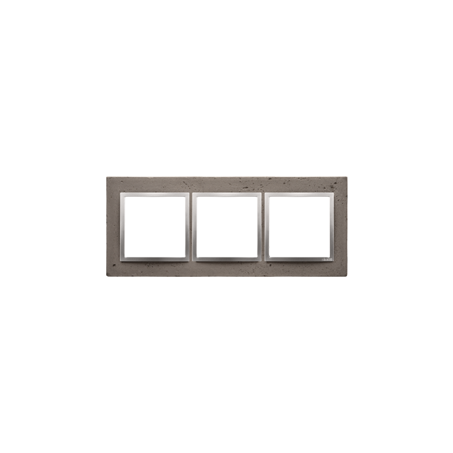 Simon 54 Nature Ramka 3-krotna Nature-Beton MOKRA ROBOTA IP20/IP44* (*IP44-należy zastosować zestaw uszczelek DUN3) DRN3/96 KONTAKT