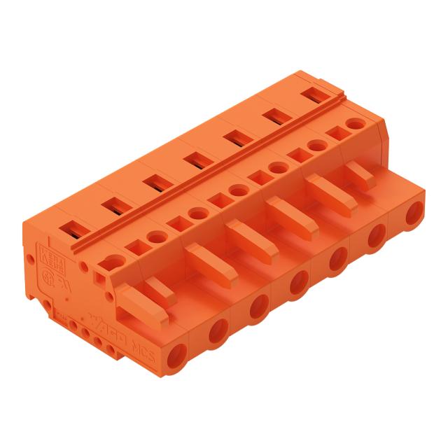 MCS-MIDI Classic gniazdo 7-bieg. pomarańczowy raster 7,62 mm /50szt./ WAGO