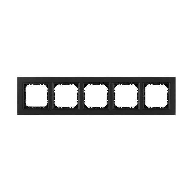 SONATA Ramka pięciokrotna - kolor czarne szkło szron