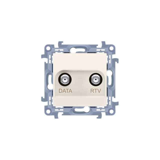 Simon 10 Gniazdo antenowe końcowe RTV-DATA 1x wejście: 5÷1000 MHz krem