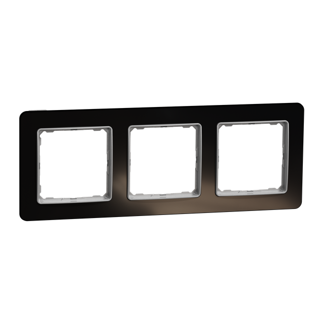 Sedna Design & Elements Ramka potrójna szkło czarne efekt szkła SDD361803 Schneider