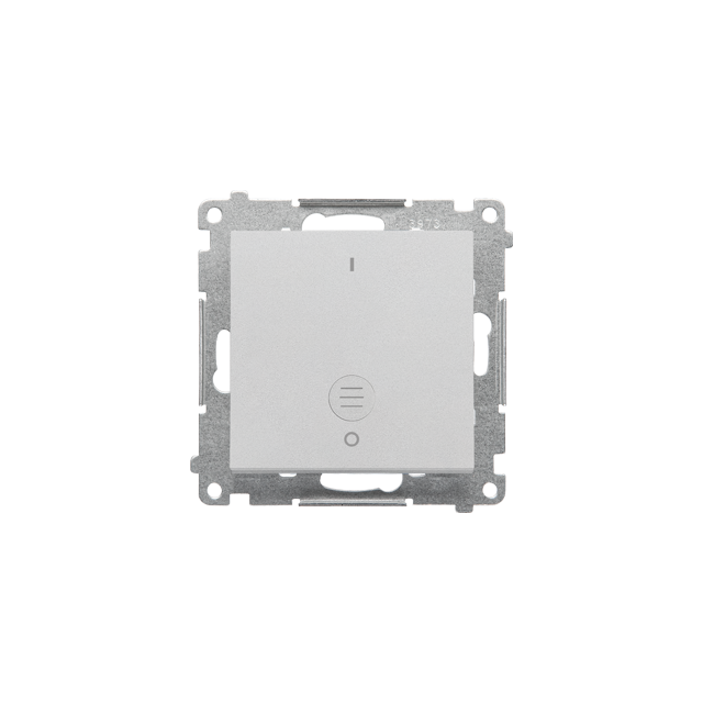 Simon 55 Łącznik dwubiegunowy z podświetleniem LED szybkozłączka Aluminium mat TW2L.01/143 KONTAKT