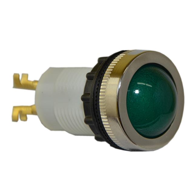 Lampka D22MS 24V-230V metalowa zielona