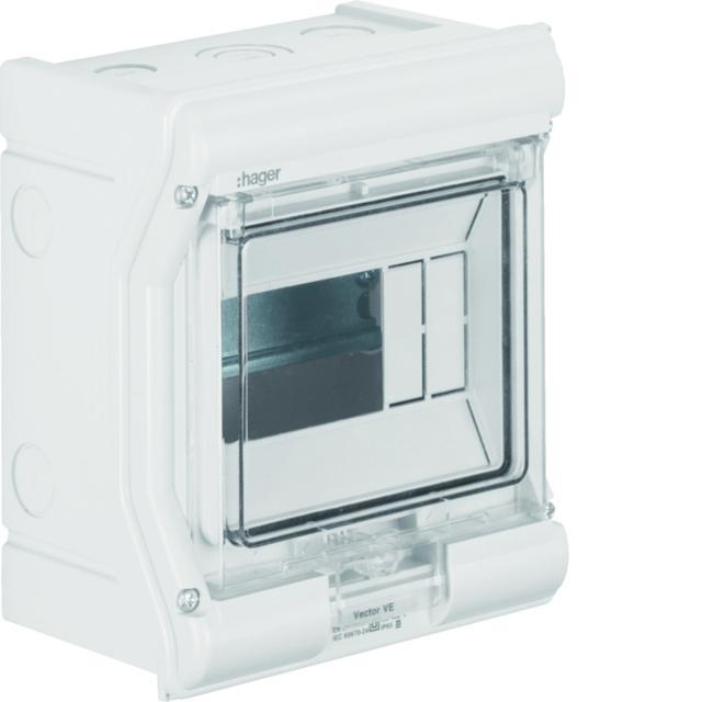 Rozdzielnica modułowa 1x6 natynkowa odporna UV IP65 Vector VE106PN HAGER