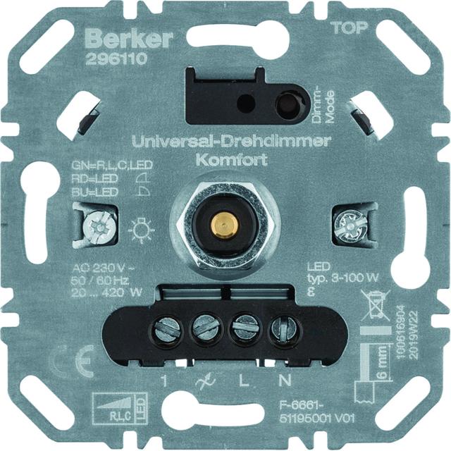 BERKER one.platform Mechanizm ściemniacza LED 3-100W 296110 HAGER