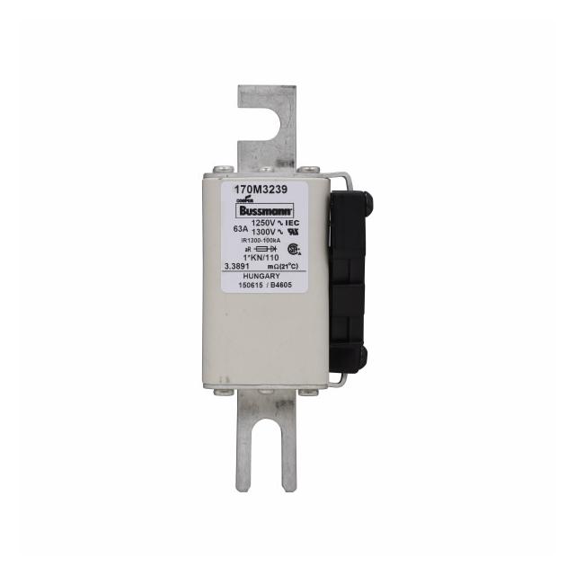 FUSE 63A 1250V 1*KN/110 AR CU Wkładka szybka 63A AC 1250V rozmiar 1 45x58x138 mm aR, 170M3239 EATON