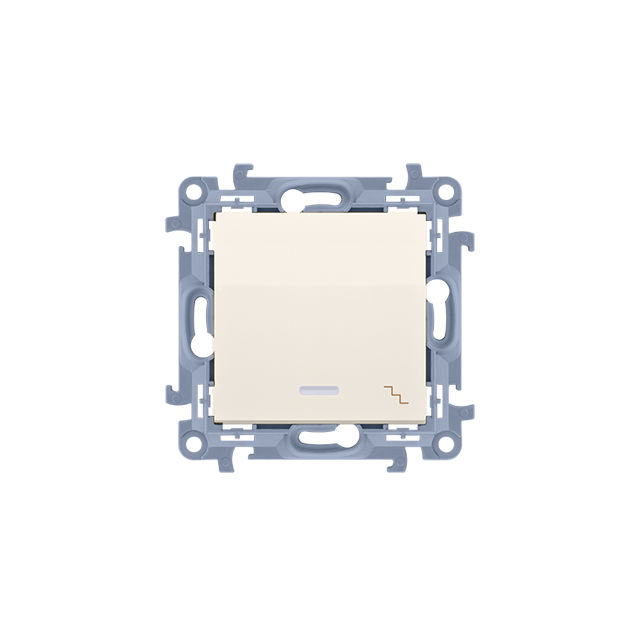 Simon 10 Łącznik schodowy z podświetleniem LED 10A z. śrub. krem
