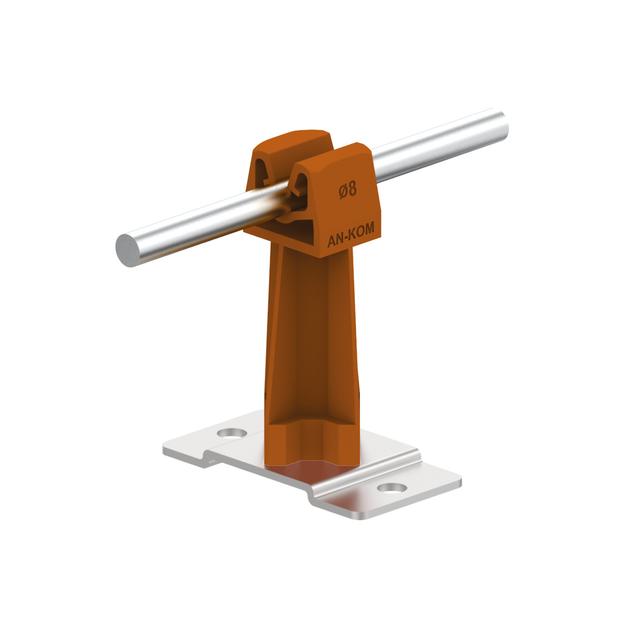 Uchwyt na płytce stalowej Z-zatrzask  H=7cm/OH/