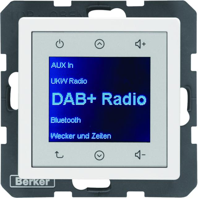 Berker Q.1/Q.3/Q.7 Q.x Radio Touch podtynkowe DAB+ Bluetooth biały aksamit 30846089 HAGER