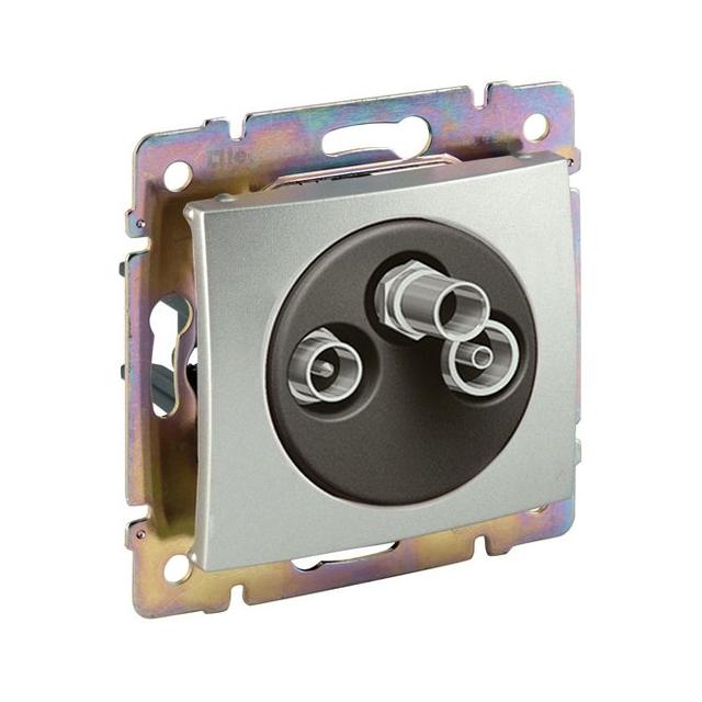 VALENA GNIAZDO TV-RD-SAT TYPU GWIAZDA ALUMINIUM, Legrand