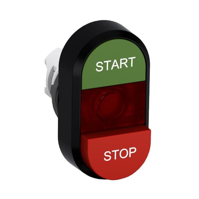 Przycisk podwójny START-STOP czerwone pole podświetlany MPD15-11R