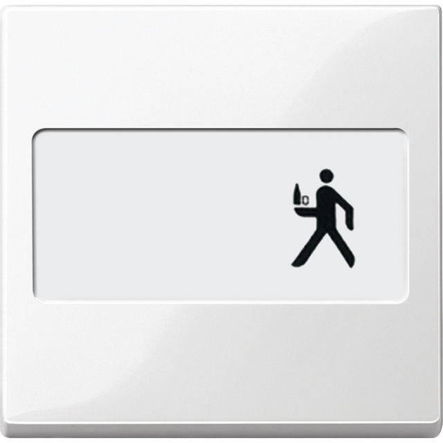 Merten, System M, klawisz pojedynczy z polem opisowym, biały polarny