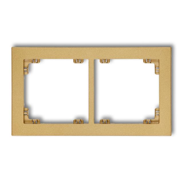 DECO Ramka uniwersalna podwójna z tworzywa złoty