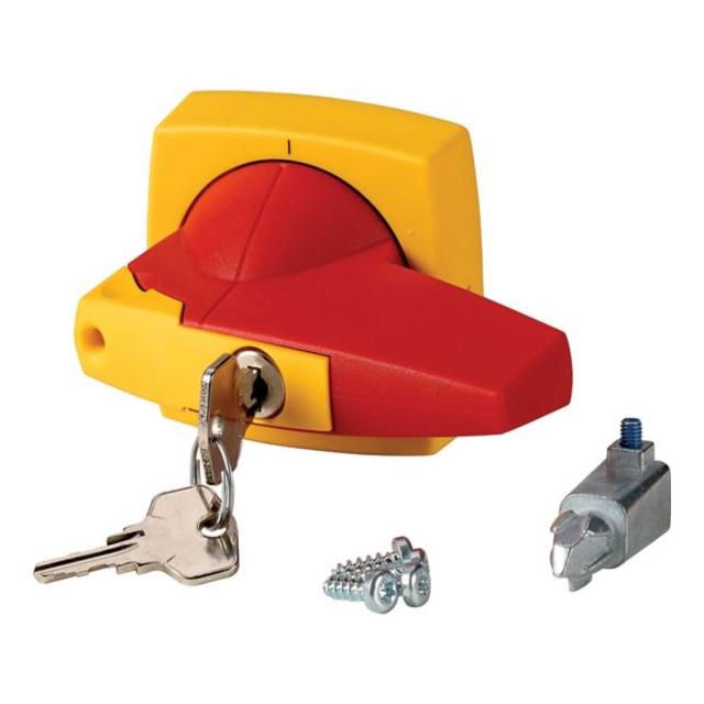 K2DR/C Dzwignia napędu montaż na drzwi typ D czerwony/żółty 8mm 1818042 EATON