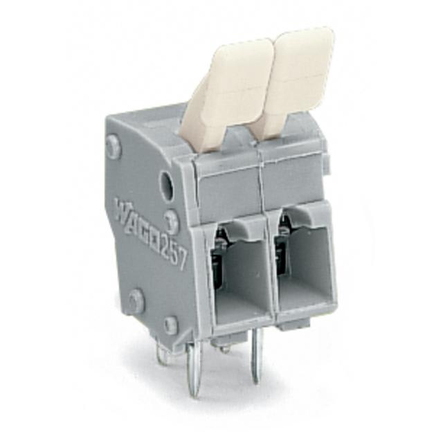 listwa zaciskowa do pł. drukowanych 2-bieg. szara raster 5/5,08 mm