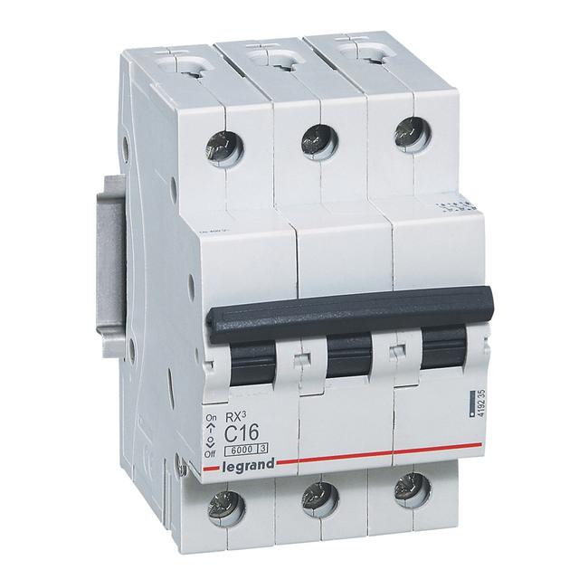Wyłącznik Nadprądowy 3P C16A 6kA AC S303 RX3 419235 LEGRAND