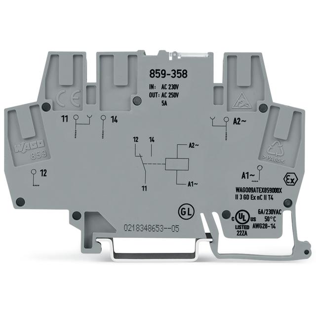 złączka z przekaźnikiem minaturowym 230V AC 1p /10szt./ WAGO