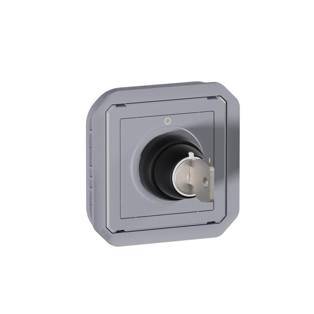 NOWE PLEXO - ŁĄCZNIK NA KLUCZ 2 POZYCJE MECHANIZM 10 AX - 250 V SZARY 069534L LEGRAND