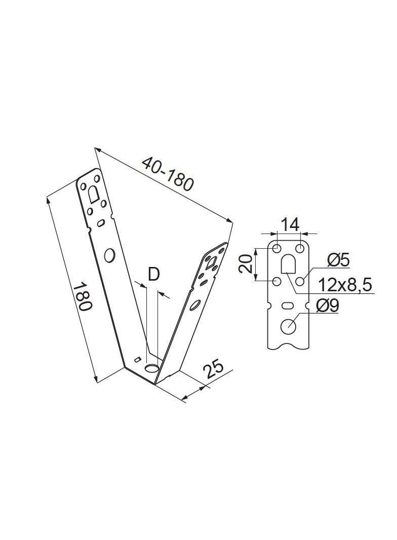 WT180fi11 Wieszak trapezowy