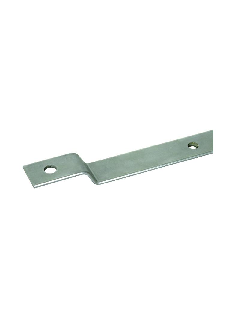 Płaskownik uziemiający gięty 30x3,5 mm dł. 1,5 m, stal nierdz. NIRO V4A z otworem 11 mm
