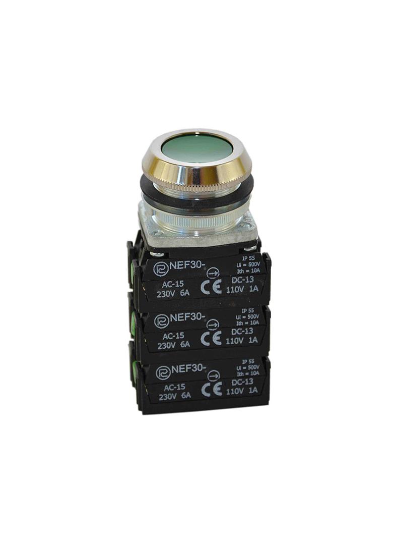 Przycisk NEF30-K5X zielony W0-NEF30-K 5X Z PROMET