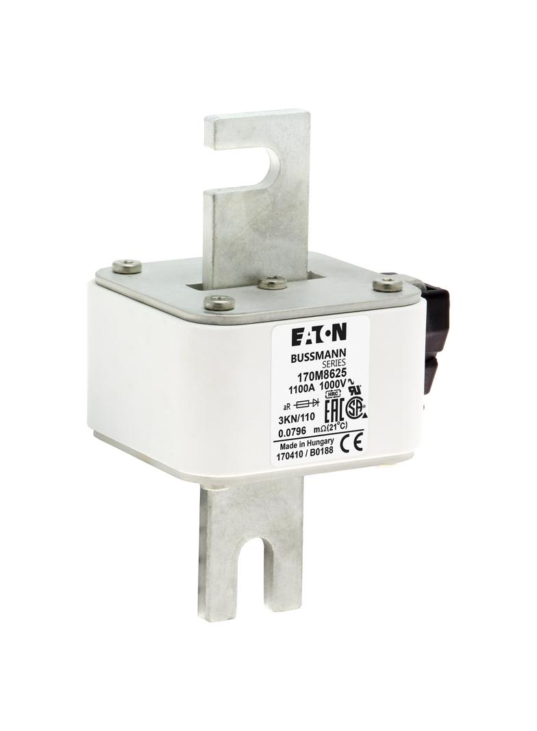 1100A 1000V 3KN/110 aR INDICATOR FUSE Wkładka szybka 1100A AC 1000V DIN 3 74x92x138 mm aR 170M8625 E