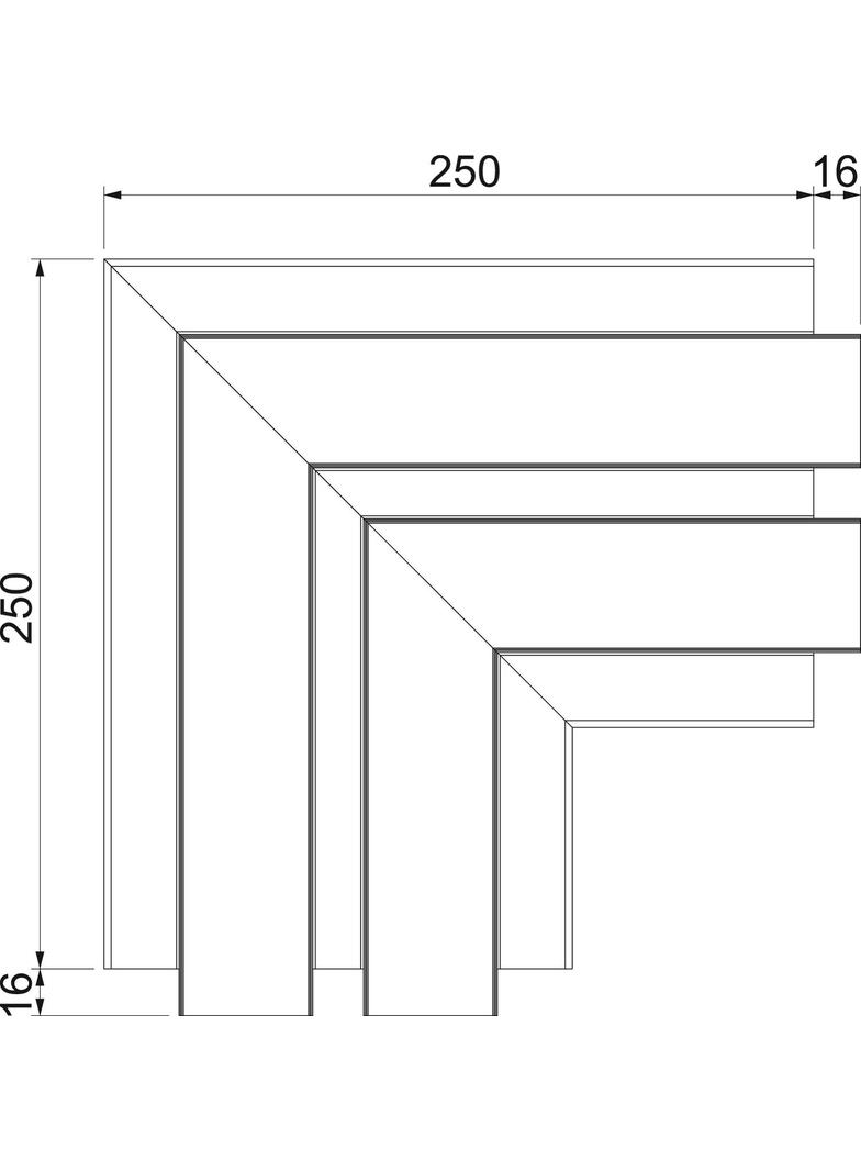 GA-FS53165EL, Naroże płaskie, stałe, Alu