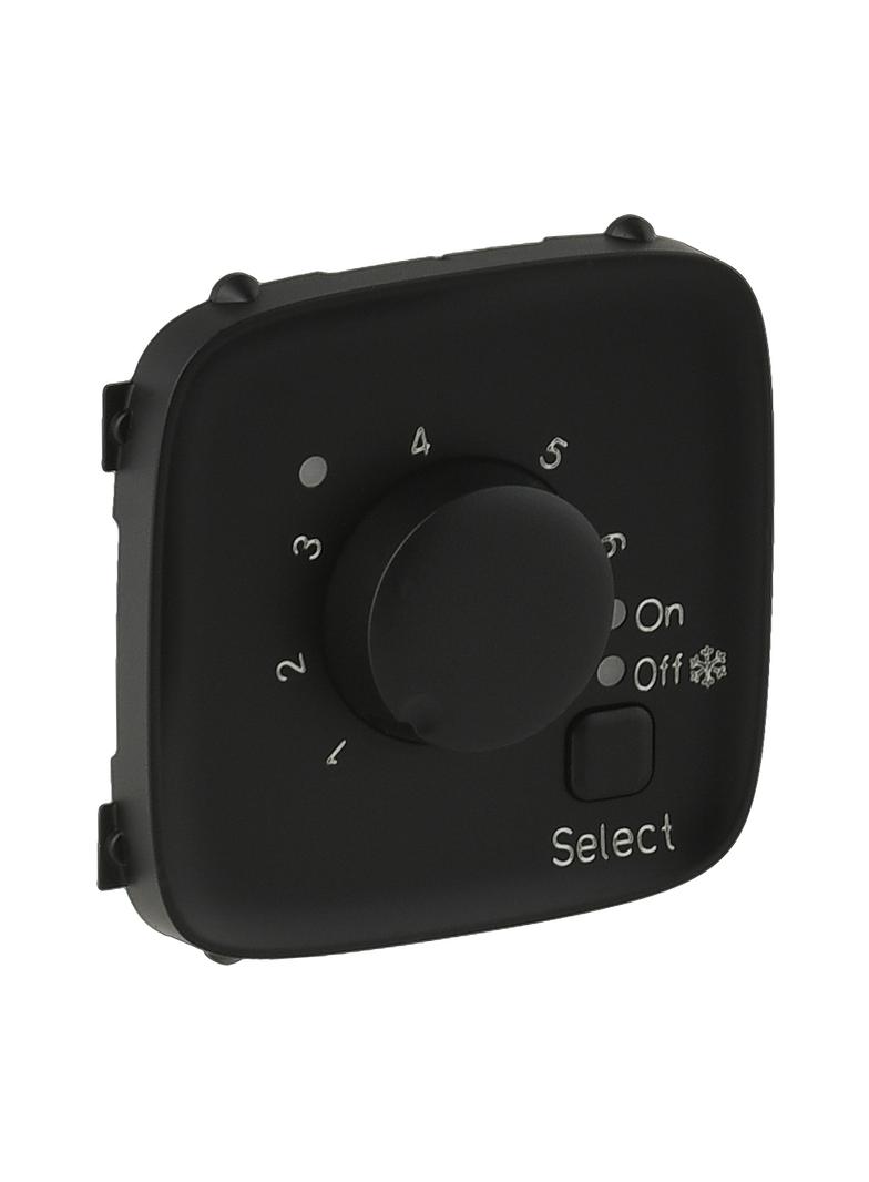 VALENA ALLURE - PLAKIETKA CZARNA TERMOSTATU DO OGRZEWANIA PODŁOGOWEGO, Legrand