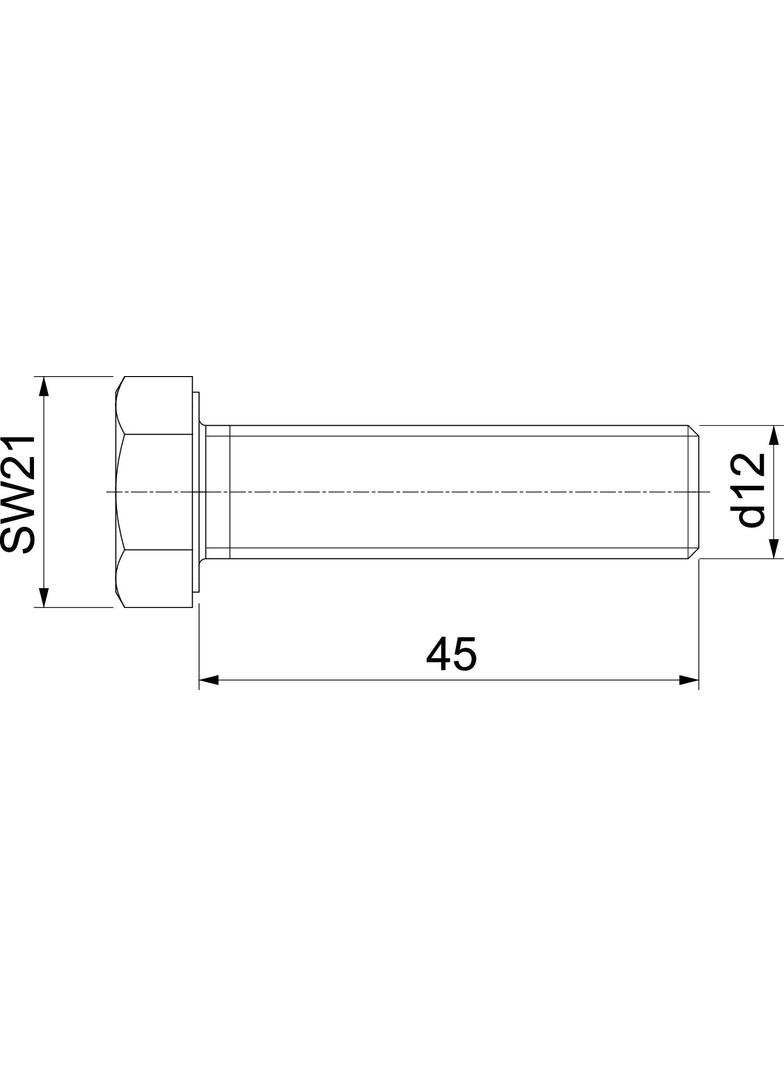DIN 933 M12x45VA, Śruba z łbem sześciokątnym