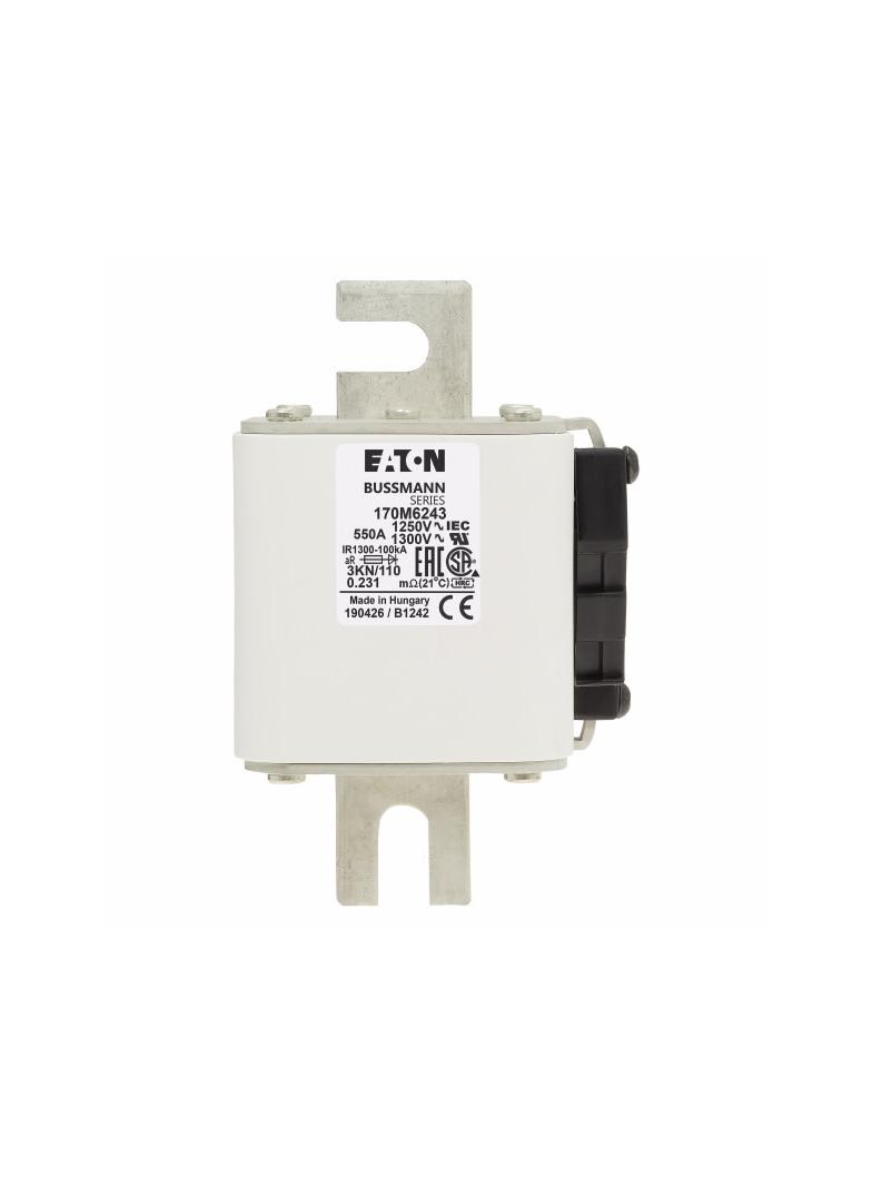 FUSE 550A 1250V 3KN/110 AR CU Wkładka szybka 550A AC 1250V rozmiar 3 76x92x139 mm aR DIN I 170M6243