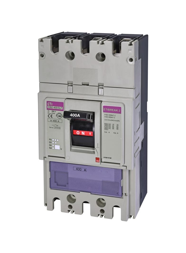 EB2 400/3LF 400A 3p - Wyłącznik mocy 3P, 25kA, wyzw. TM (bez regulacji)
