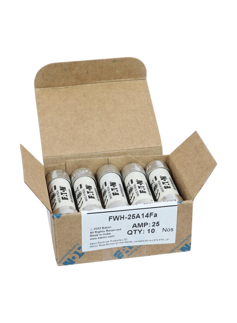 25A 500V AC UL 14x51mm FERRULE FUSE Wkładka szybka 25A AC 500V 14x51 mm aR UL FWH-25A14F EATON