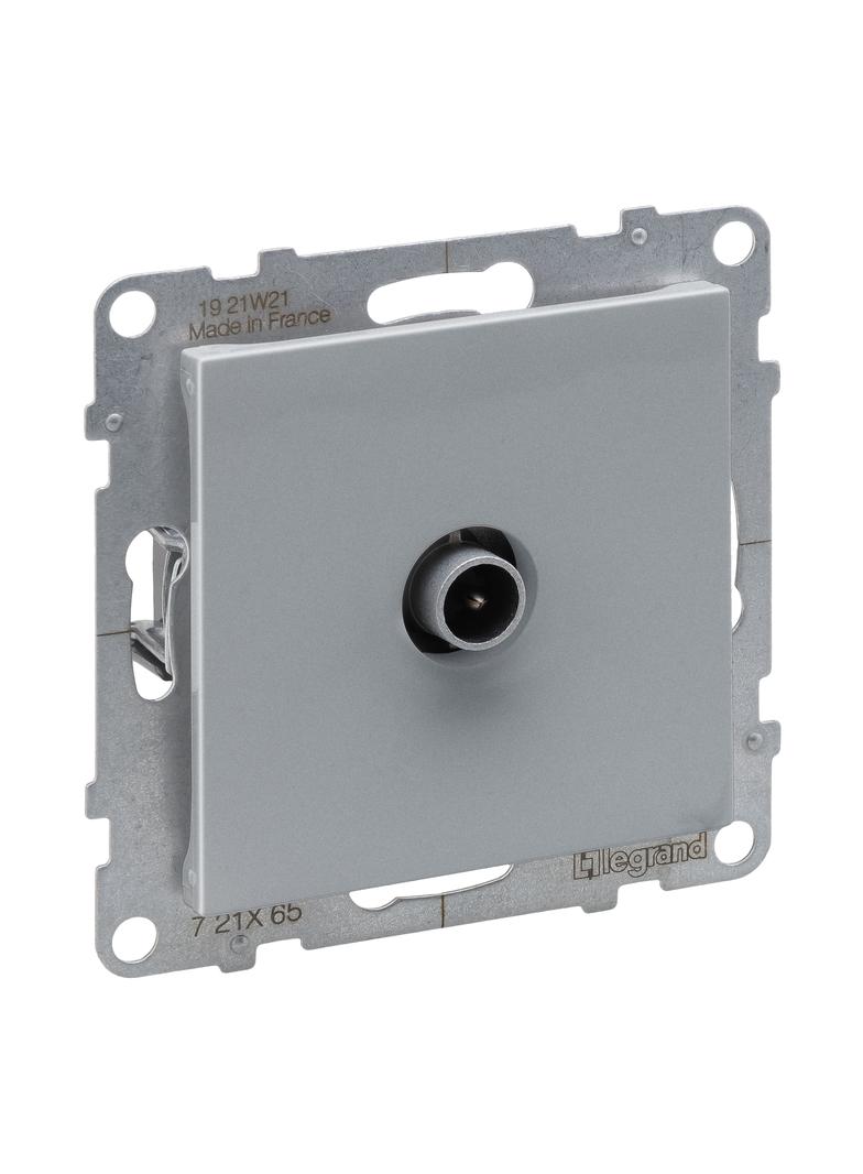 SUNO - Gniazdo TV przelotowe 14 dB, Aluminium, Legrand