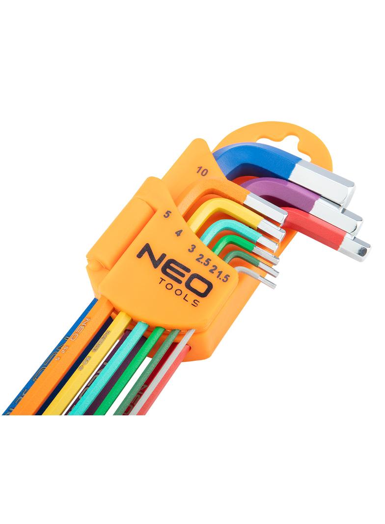 Klucze sześciokątne 1.5-10 mm, zestaw 9 szt.