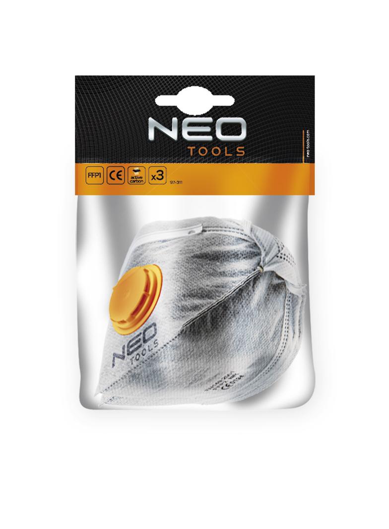 Półmaska przeciwpyłowa składana, z aktywnym węglem FFP1, z zaworem, 3 szt.
