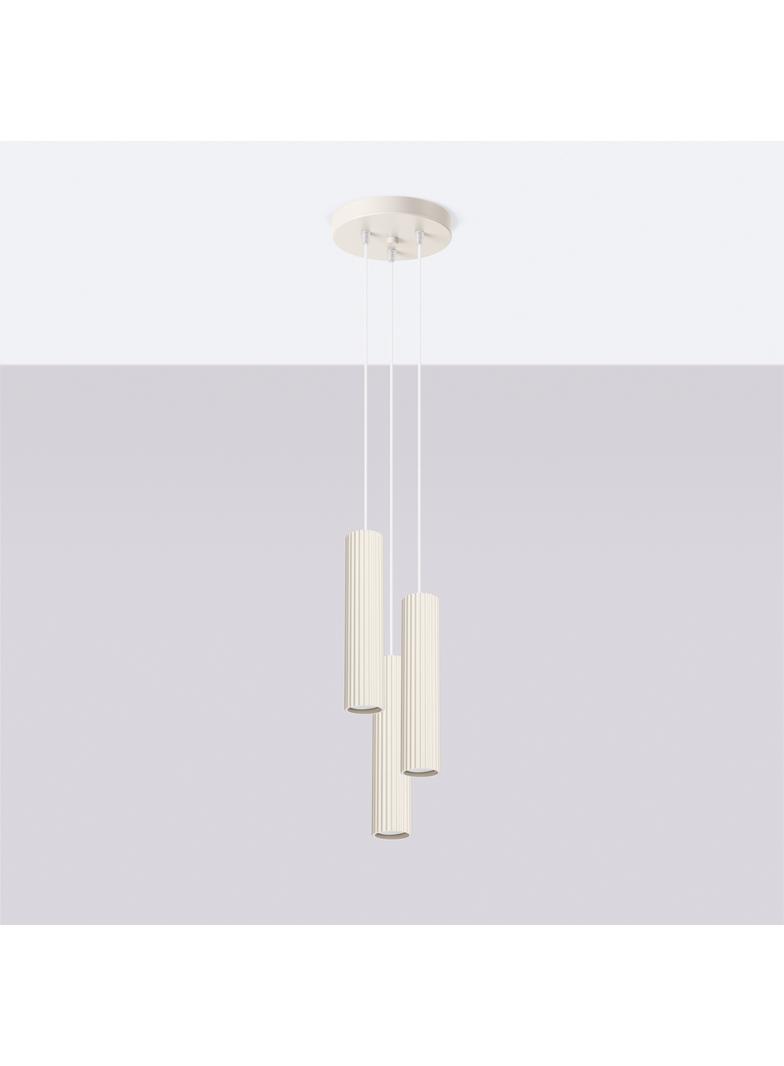 Sollux Lampa wisząca KARBON 3P beżowy SL.1595