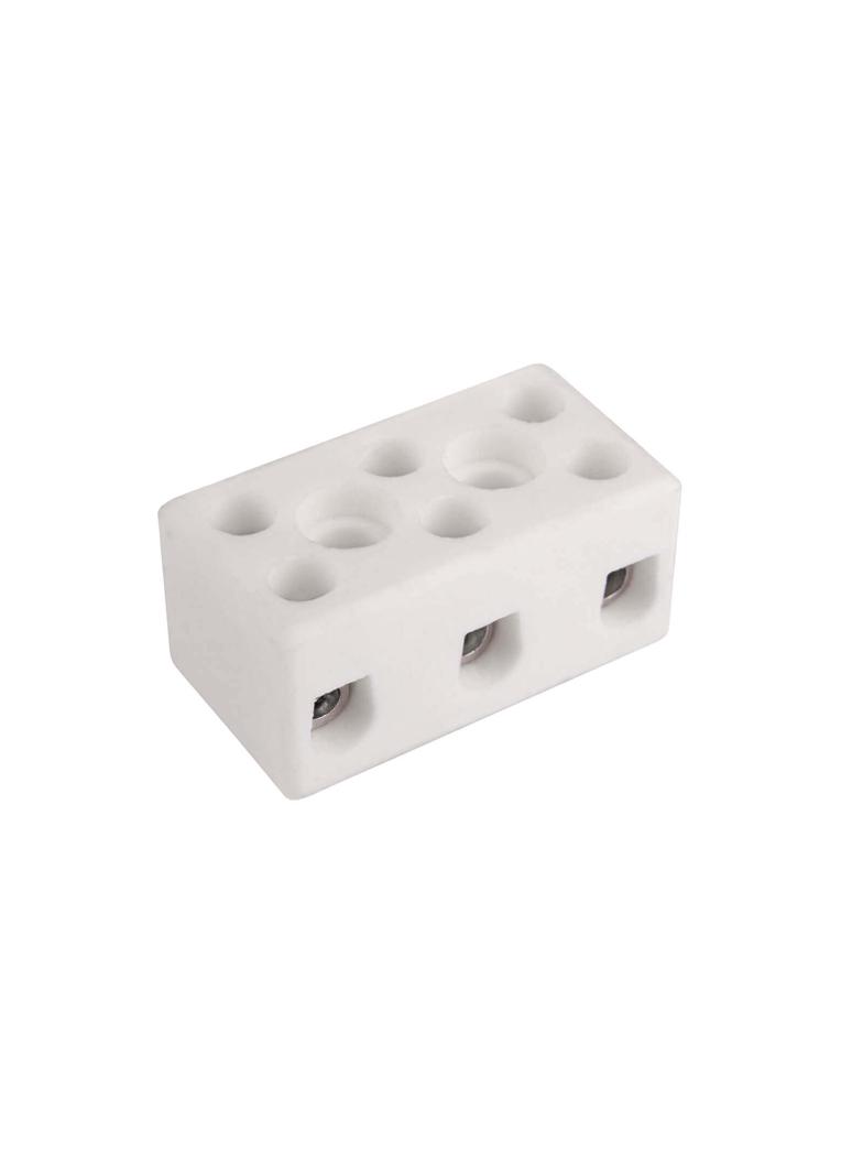 CPO-10A-3P Złączka gwintowa porcelanowa 6mm2 3 tory - kolor biały  SIMET
