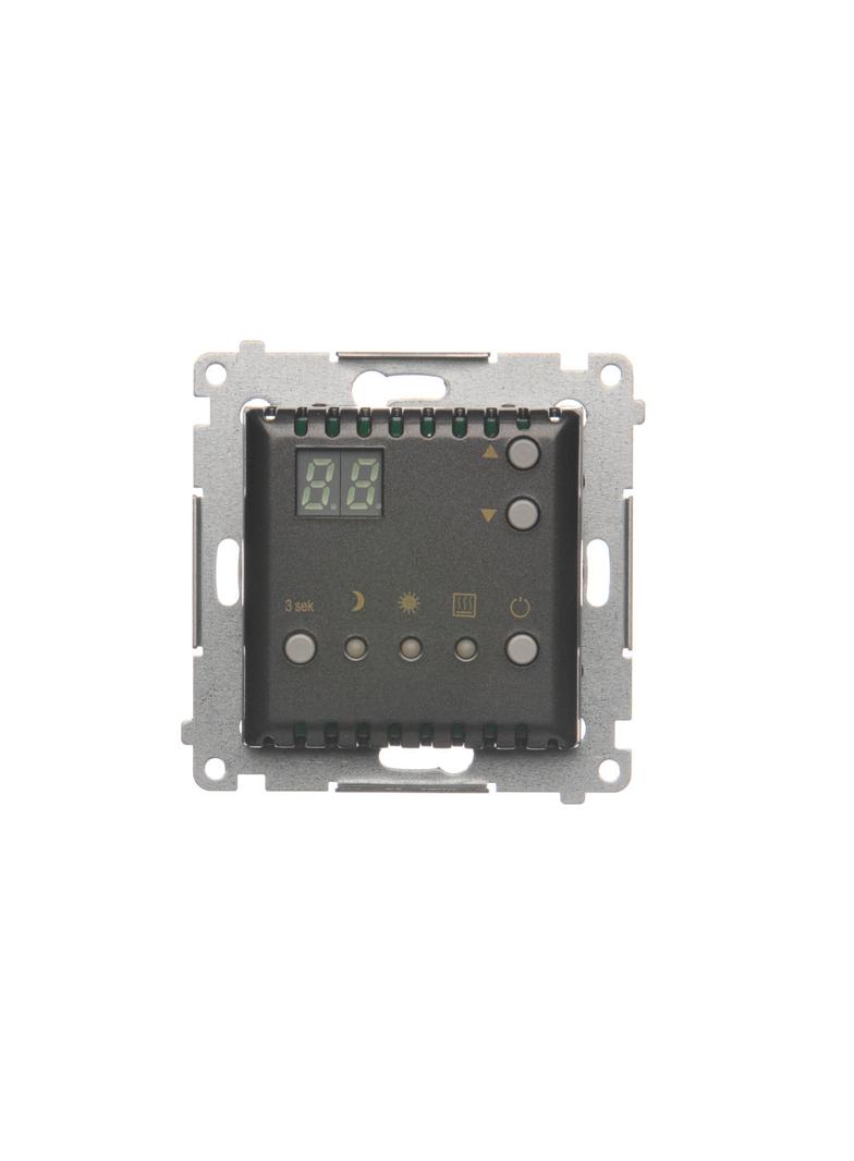 Simon 54 Regulator temperatury z wyświetlaczem z czujnikiem wewnętrznym 16(2) A 230V antracyt