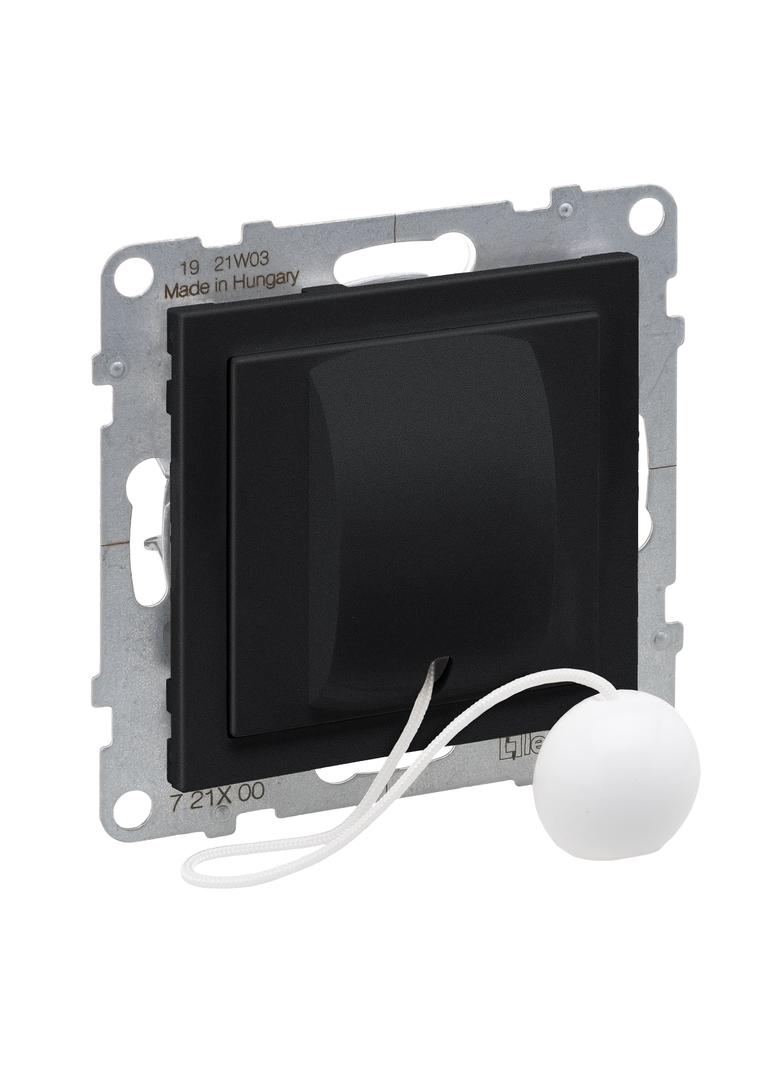 SUNO - Przycisk przełączny cięgnowy NO/NC - 6 A - 250 V~ - zaciski automatyczne, Czarny, Legrand