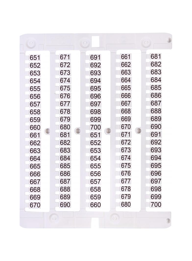Oznacznik 651 do 700 (100 szt.) ES-NU0851651 003903090 ETI