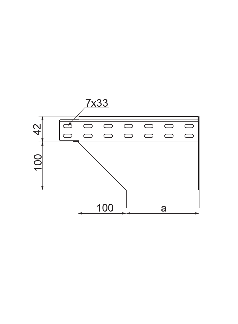 KRPJ100H42 Kolanko redukcyjne prawe 1,0 mm
