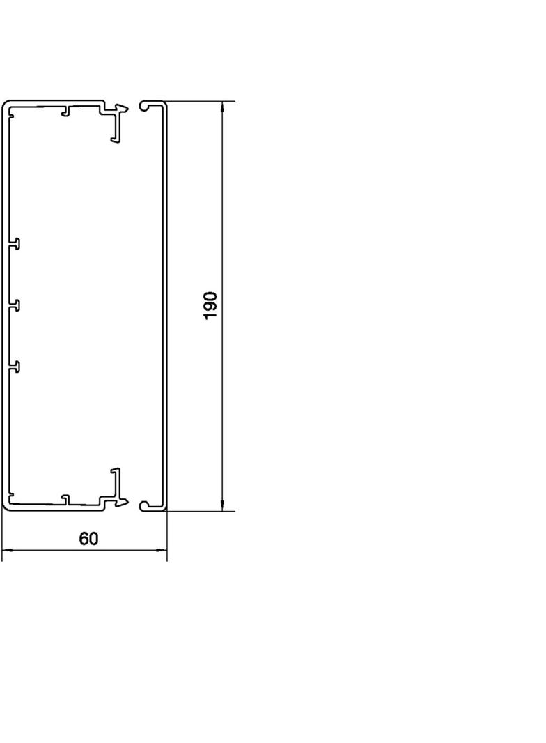 tehalit.LF Kanał elektroinstalacyjny PVC 60x190mm szary LF6019007030 HAGER