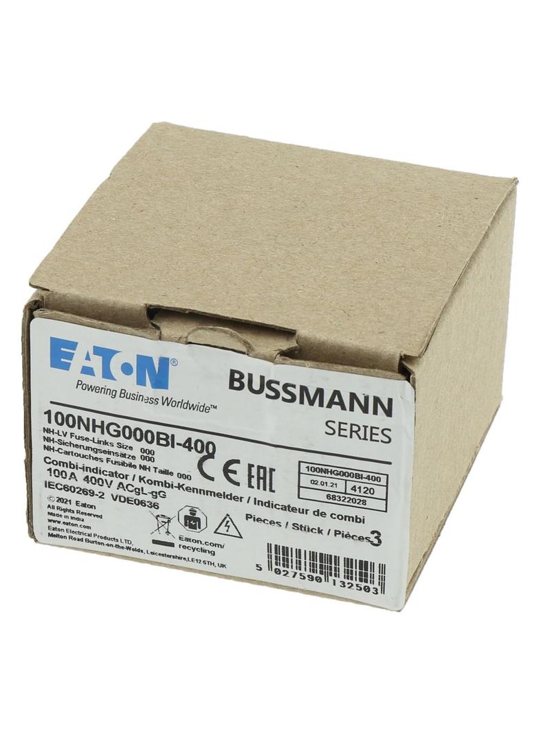 100NHG000BI-400 Wkładka NH 100A 400V GG IMGL Rozmiar 000 100NHG000BI-400 EATON