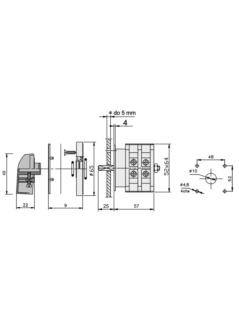 ŁUK 63-12 Włącz-wyłącz  0-I IP-65