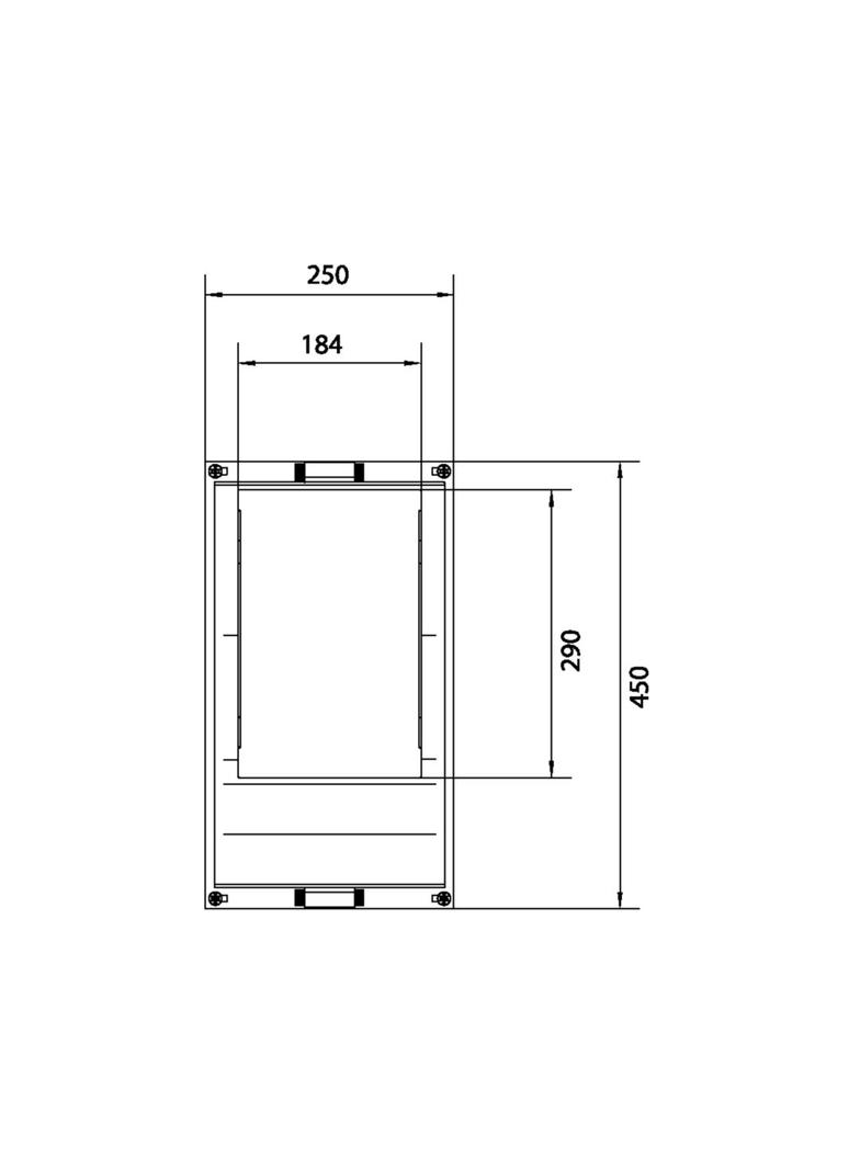 univers N Blok dla szyn zbiorczych poziomych 60mm 4/5-pol. 1xNH1 450x250mm UE31E1B HAGER