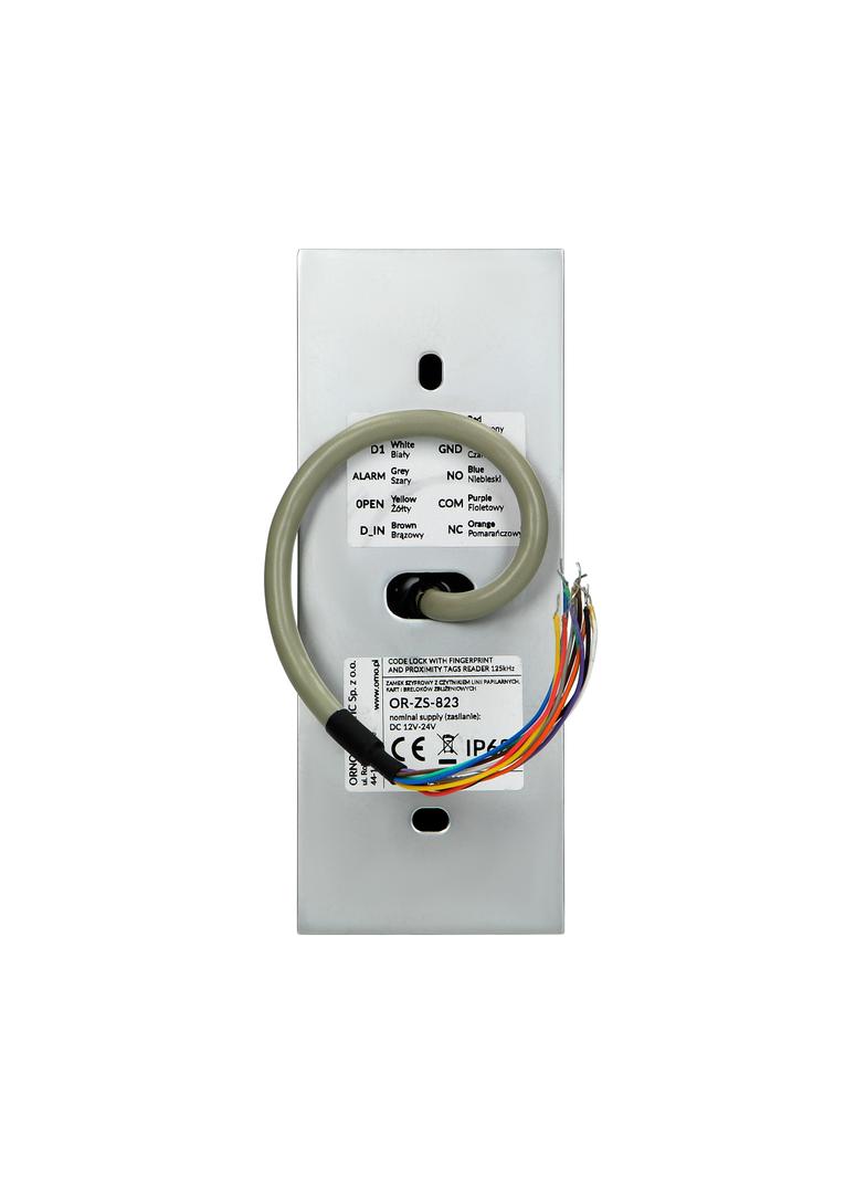 Zamek szyfrowy hermetyczny z czytnikiem kart i breloków zbliżeniowych oraz czytnikiem linii papiparn