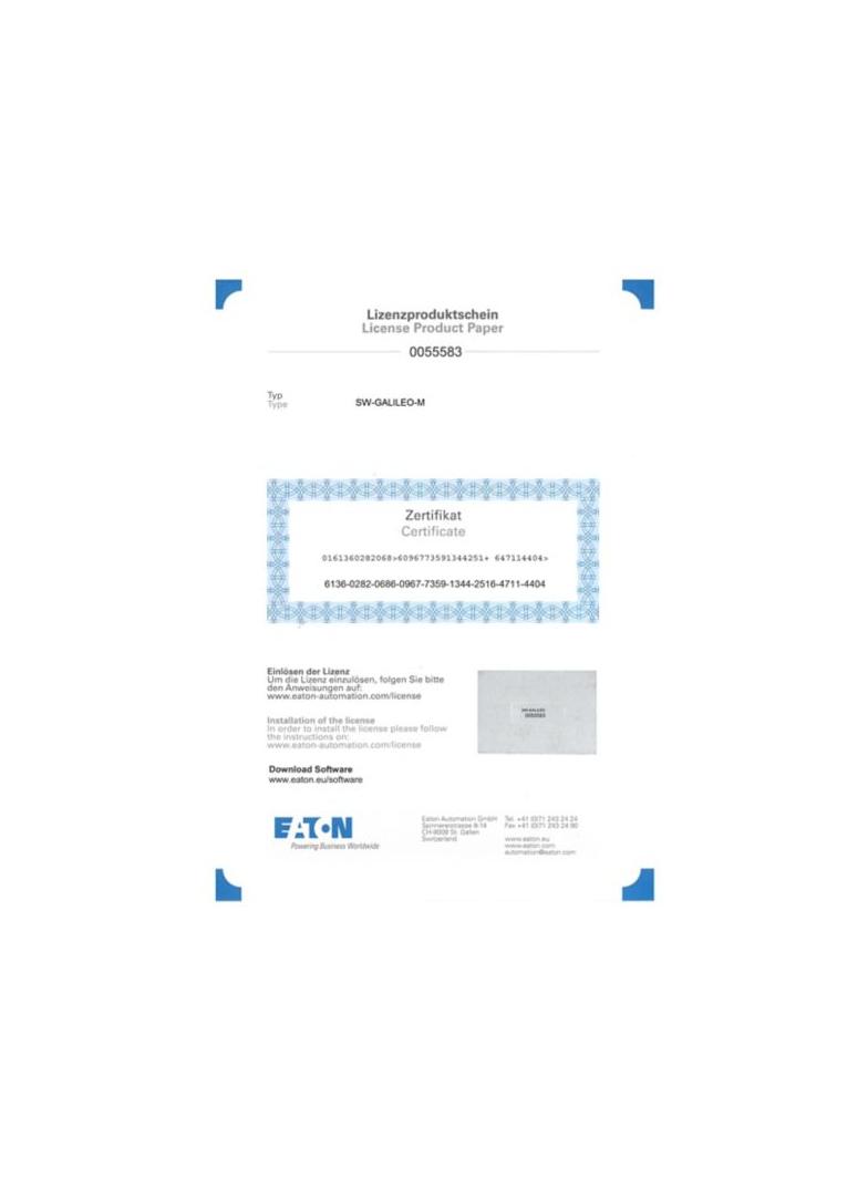SW-GALILEO Oprogramowanie wizualizacyjne Galileo 140379 EATON