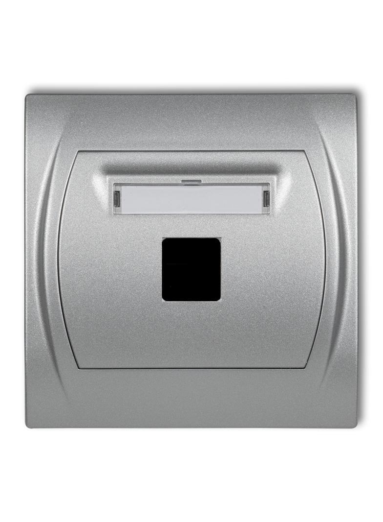 LOGO Gniazdo multimedialne pojedyncze bez modułu (standard Keystone) srebrny metalik 7LGM-1P KARLIK